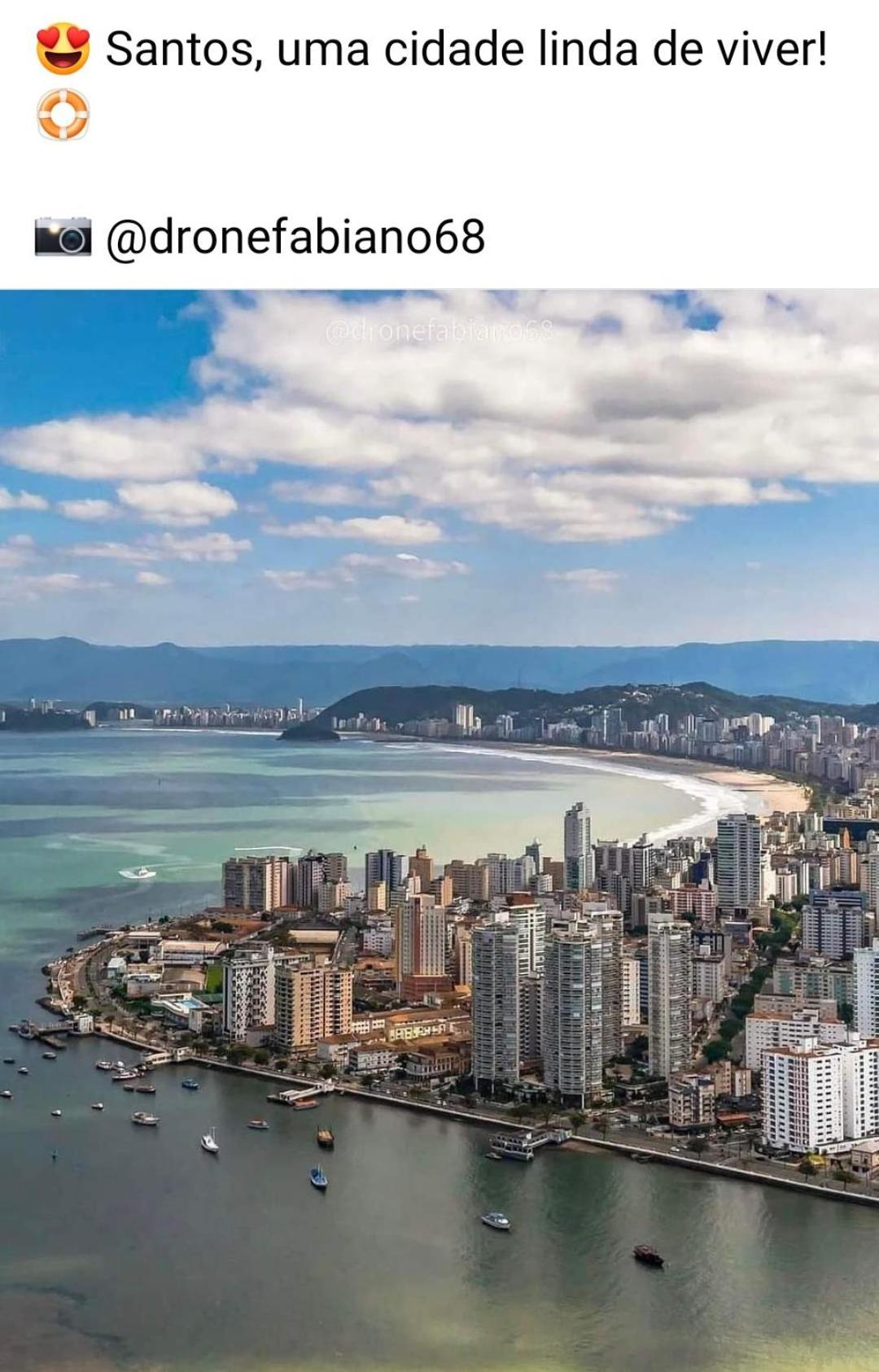 Vista Mar Na Praia Do Gonzaga Santos  Exterior foto