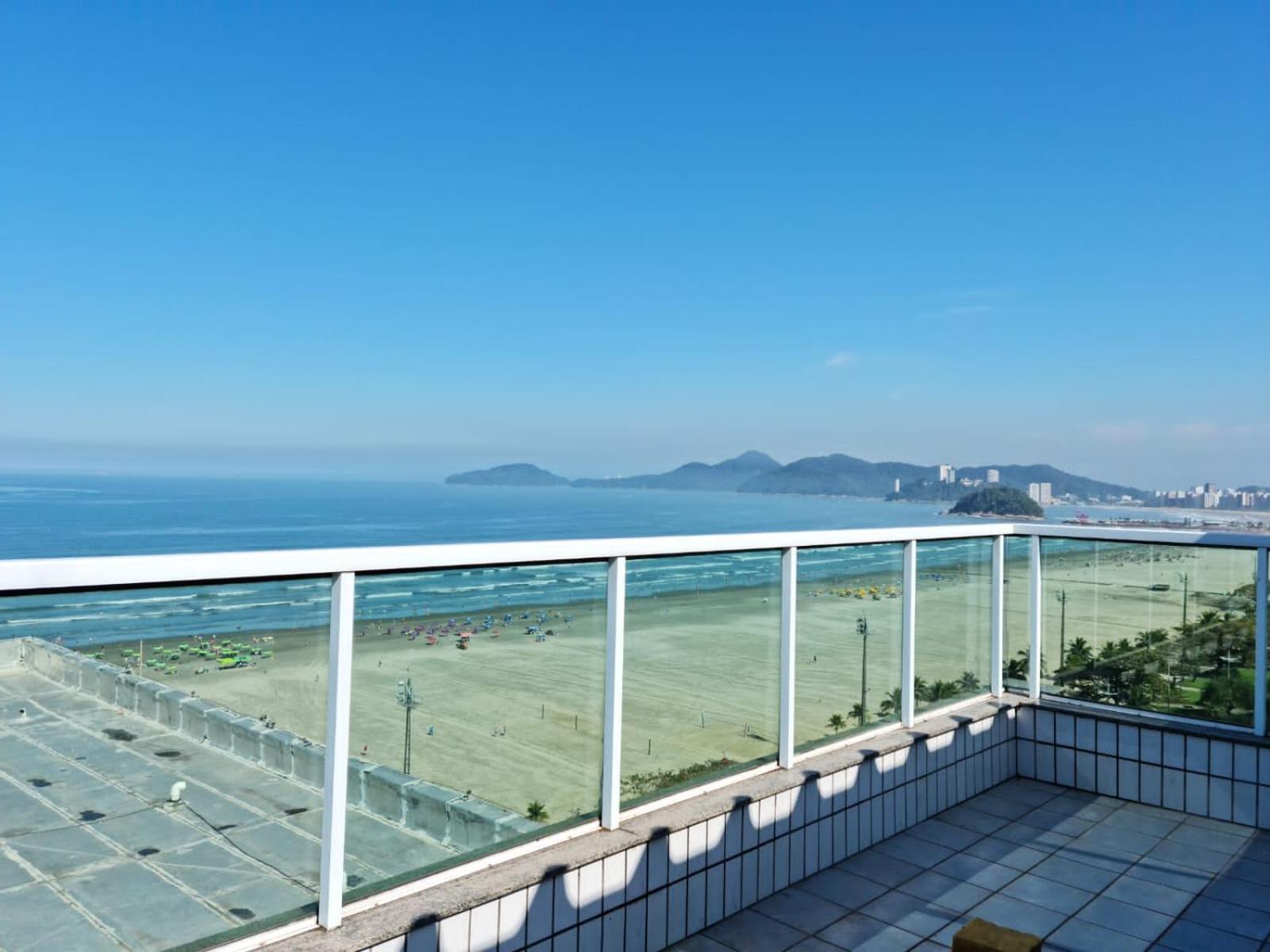 Vista Mar Na Praia Do Gonzaga Santos  Exterior foto