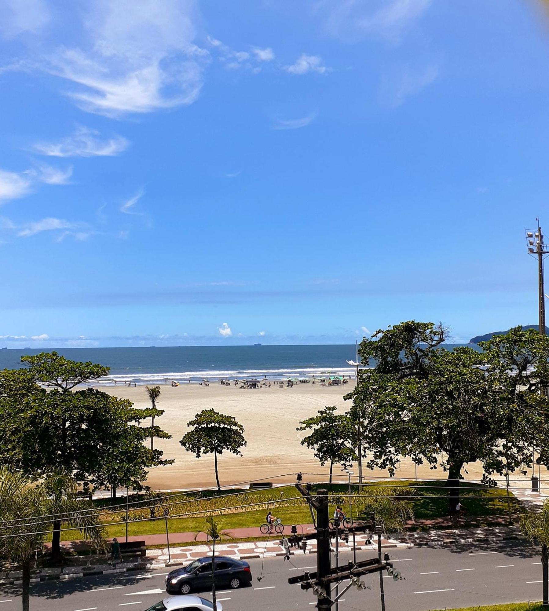 Vista Mar Na Praia Do Gonzaga Santos  Exterior foto